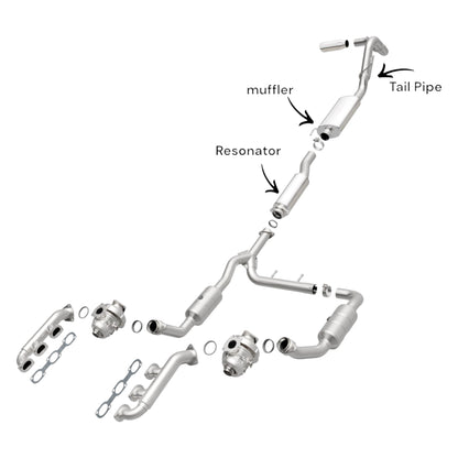 Résonateur, silencieux et tuyau d'échappement pour Ford F-150 3.5L (2015-2020) (Turbo) (Empattement de 141 pouces)