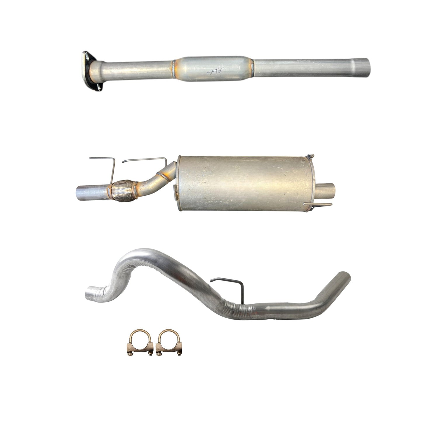 Résonateur, silencieux et tuyau d'échappement pour Ford F-150 3.5L (2015-2020) (Turbo) (Empattement de 141 pouces)