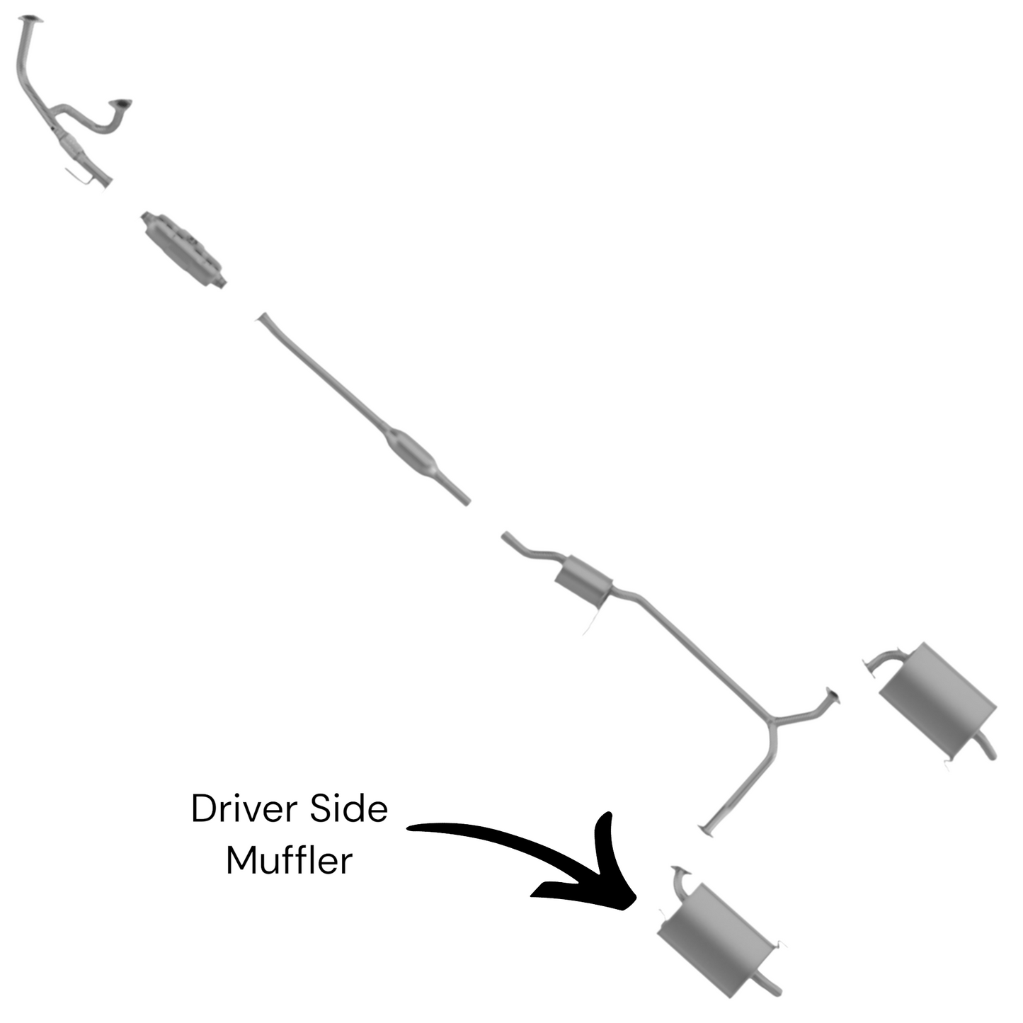 Honda Accord 3.0L (1998-2002) Muffler (Driver Side)