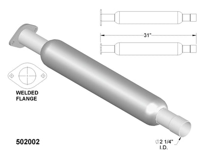 Buick LaCrosse 3.8L (2005-2009) Resonator only (O/A-32")