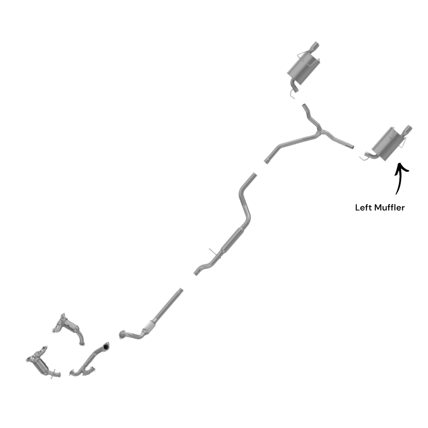 Dodge Journey 3.5L (2009-2010) (FWD) Left Side Muffler