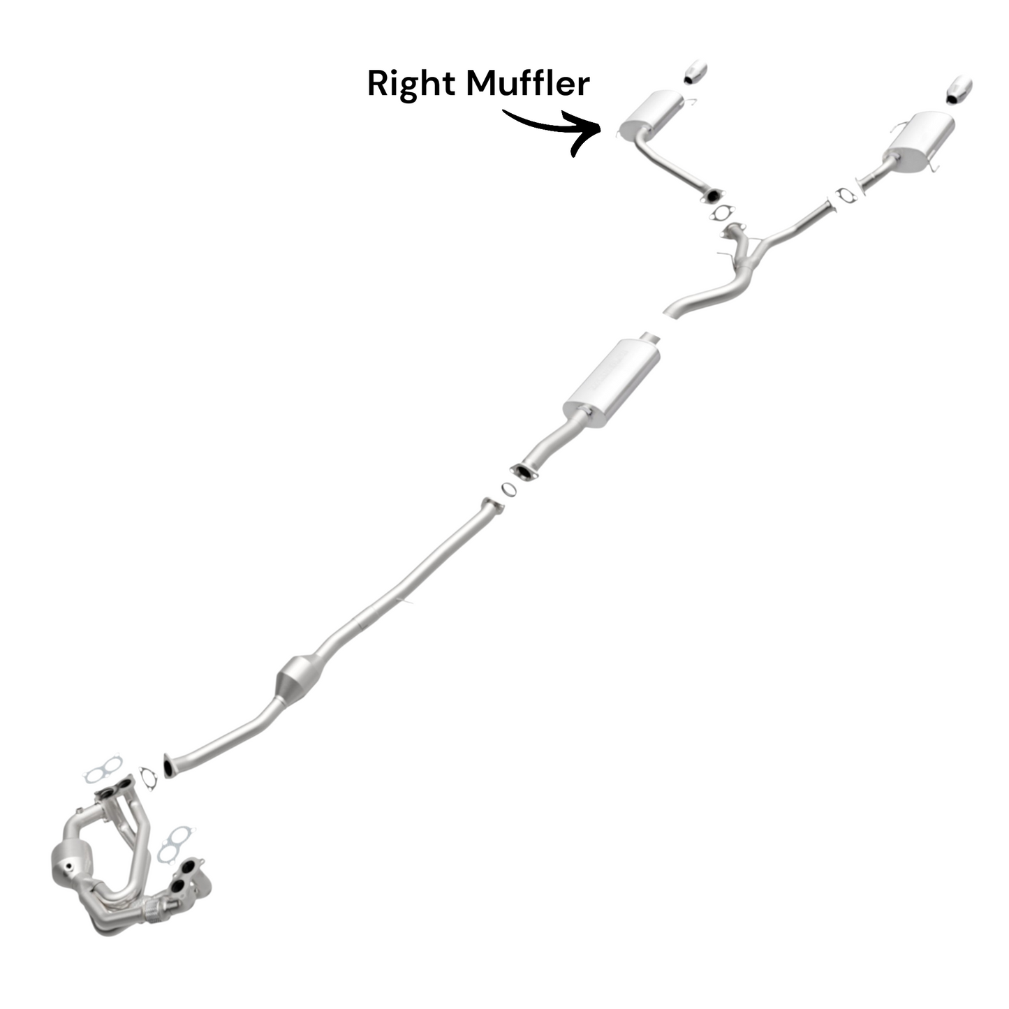 Subaru Forester 2.5L (2009-2010) (SOHC) (Non-Turbo) (Sedan) Right Muffler
