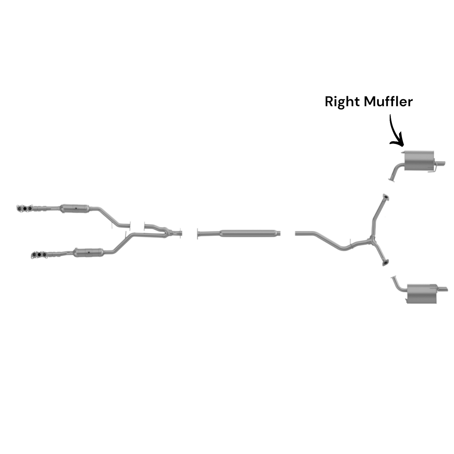 Subaru Tribeca 3.6L (2008-2014) Right Muffler