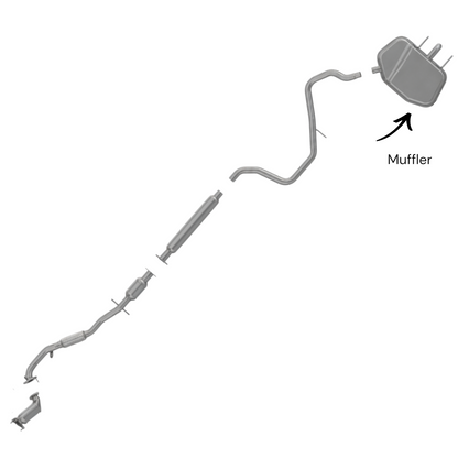 Silencieux pour Chevrolet Malibu 2.5L (2013, 2014, 2015) (échappement simple)