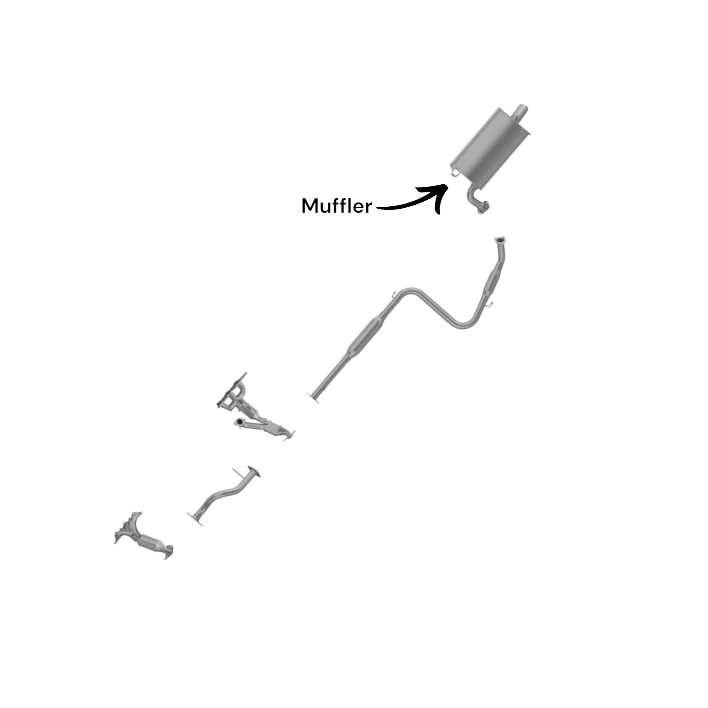 Mitsubishi Endeavor 3.8L (2004-2011) V6 AWD Rear Muffler