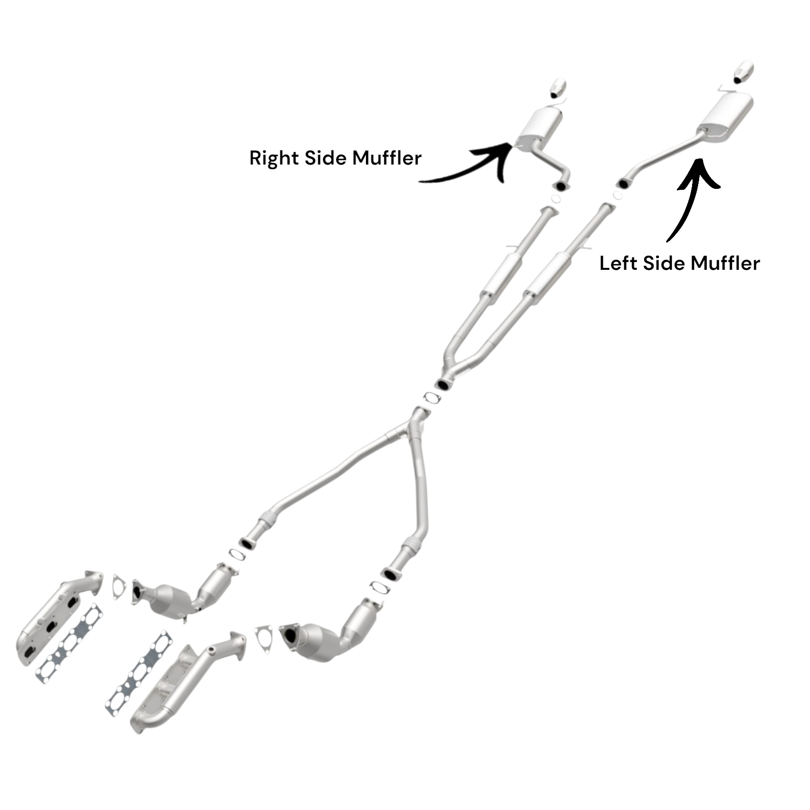 Infiniti M35 3.5L (2006-2010) Right And Left Side Muffler