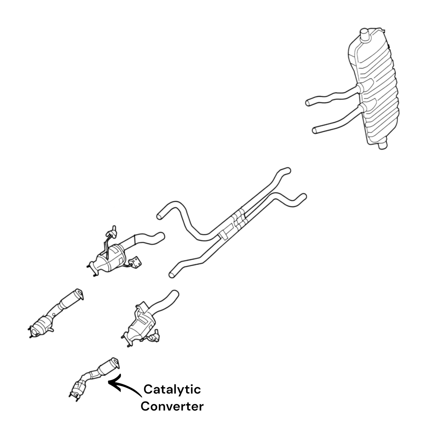 Porsche Cayenne 4.5L (2003-2005) (AWD) (Non-Turbo) (Driver Side) Catalytic Converter