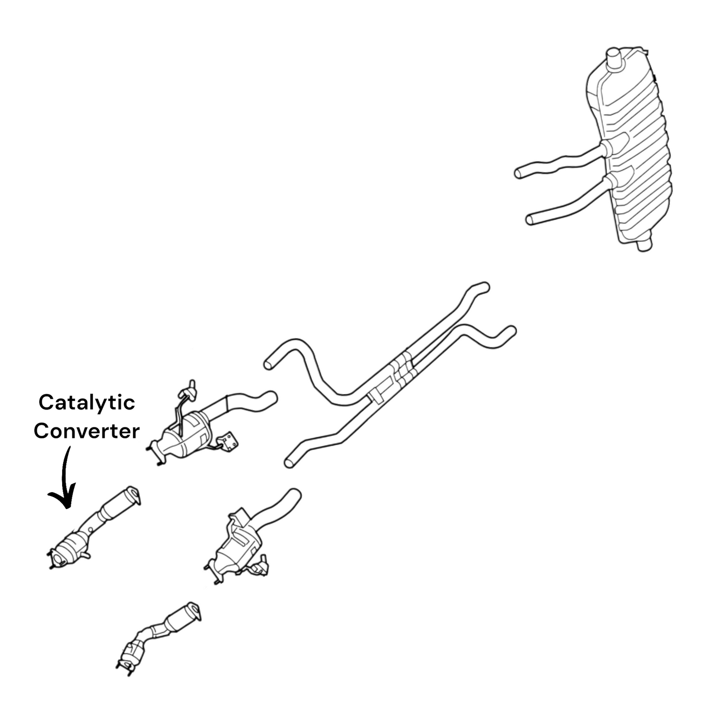 Porsche Cayenne 4.5L (2003-2005) (AWD) (Non-Turbo) (Passenger Side) Catalytic Converter