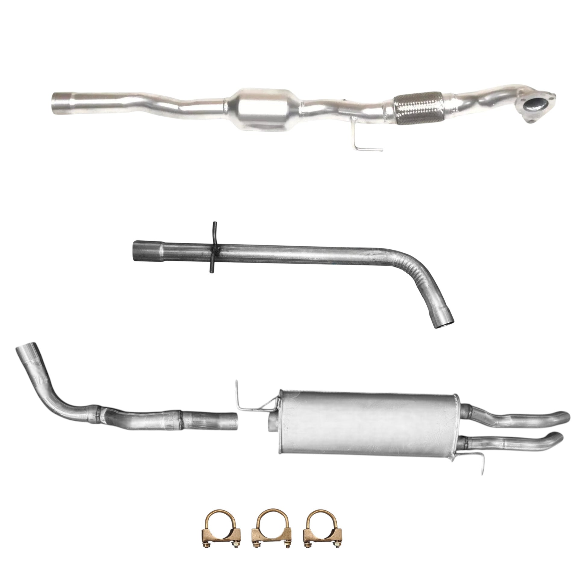 Volkswagen Jetta 1.9L (1999-2004) (Turbo DIESEL) (FWD Only) Catalytic converter with flex, Pipe and Rear Muffler