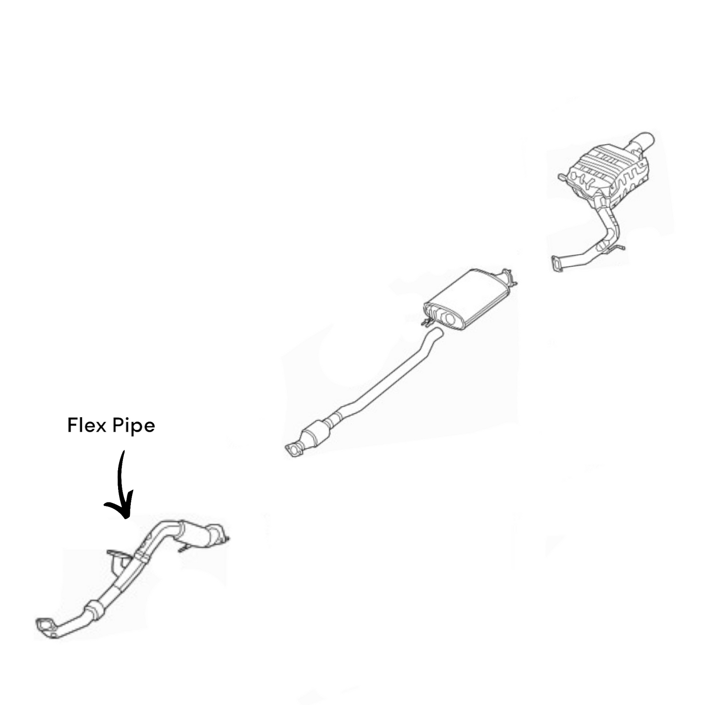 Kia Sorento 3.3L FWD (2019-2020) Flex Pipe