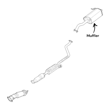 Hyundai Elantra GT 2.0L (2014-2017) (Federal/california emmisions) Muffler