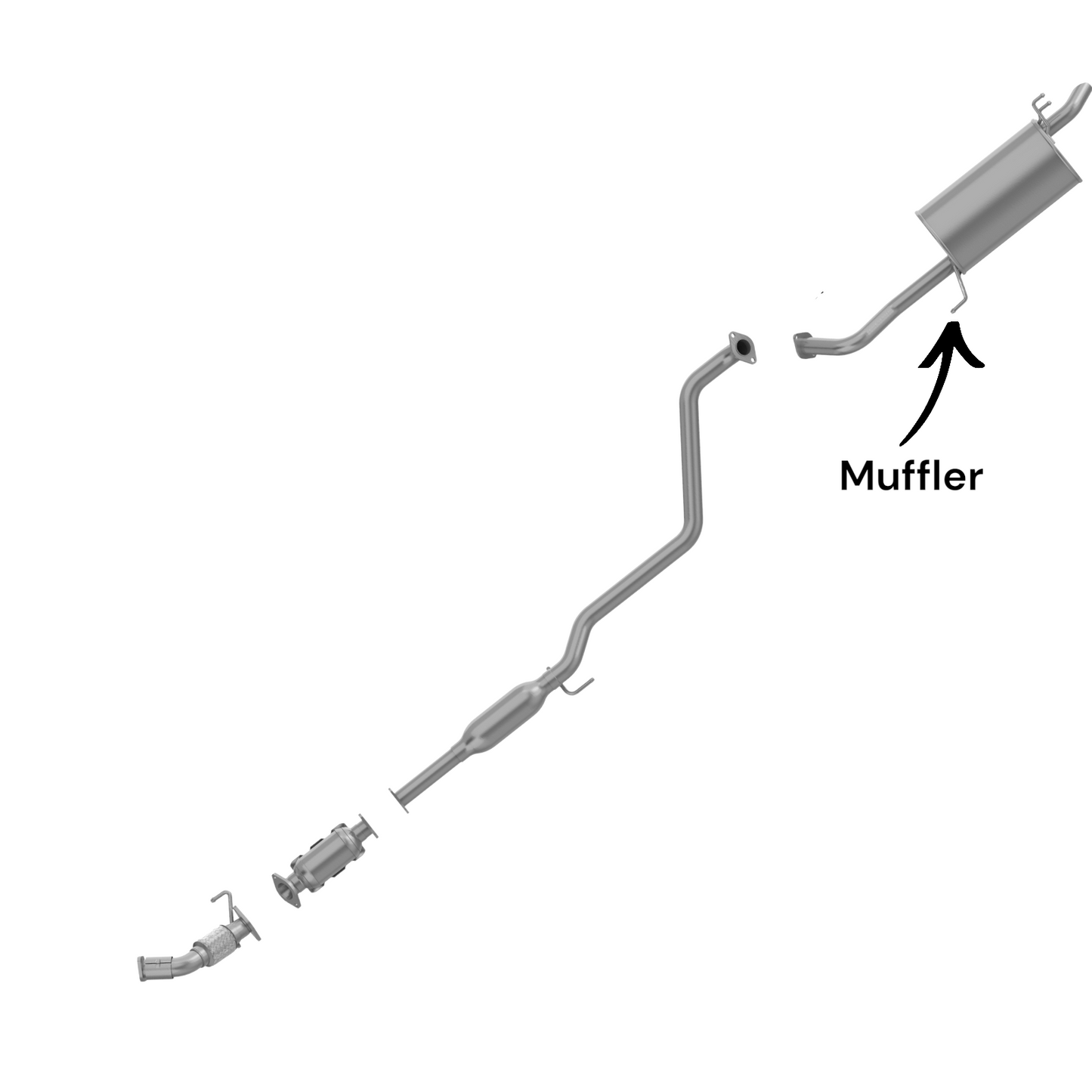 Kia Forte 2.0L (2014-2016) (Federal Emission) Rear Muffler