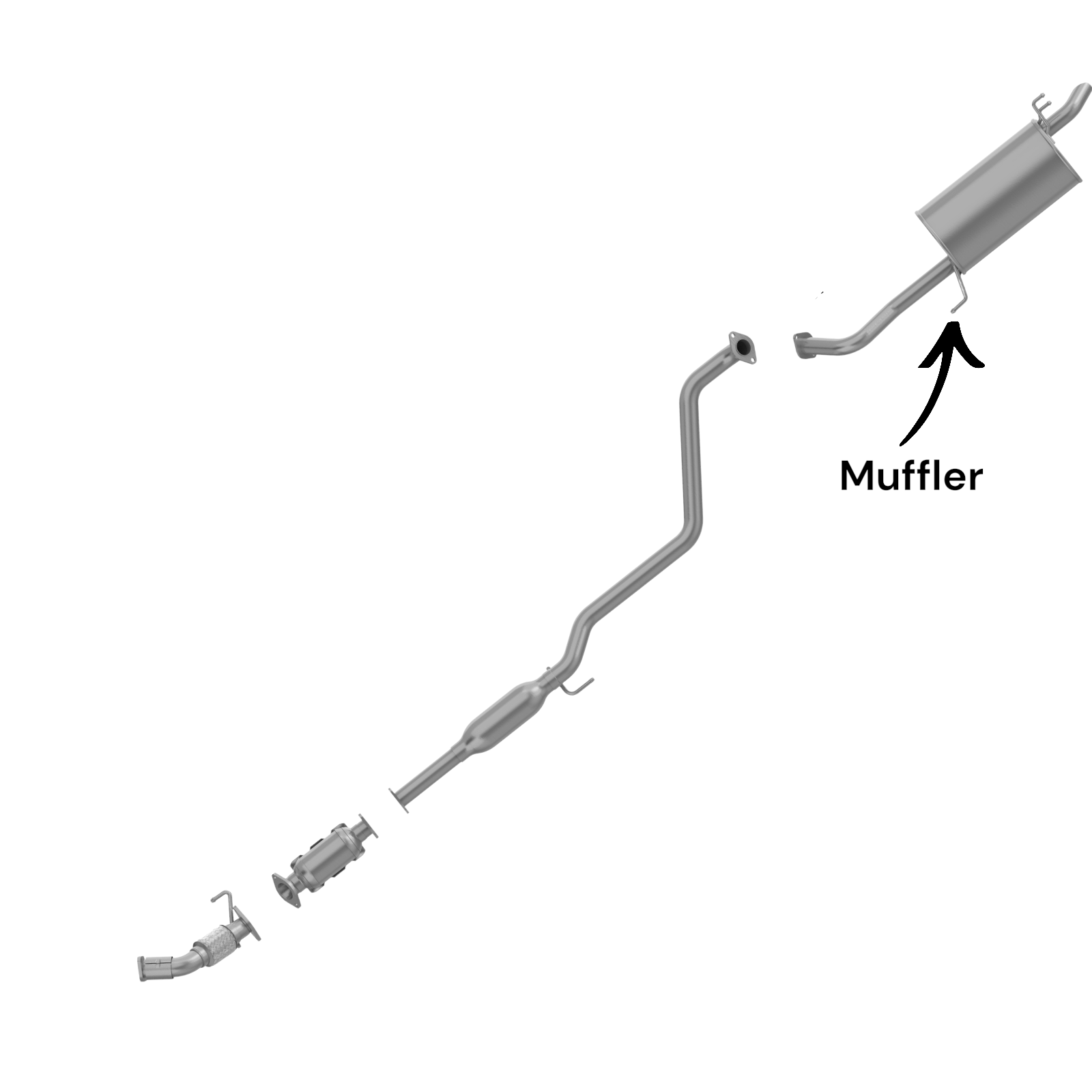 Kia Forte 2.0L (2014-2016) (Federal Emission) Rear Muffler