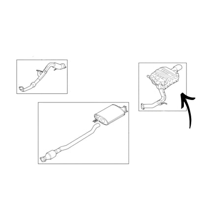 KIA Telluride 3.8L 2020-2023 Muffler