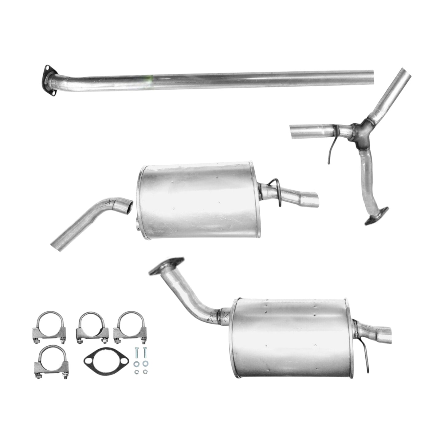 Kia Optima 2.4L 2011-2013 (Fabrication coréenne uniquement) Silencieux latéraux avec collecteur en Y