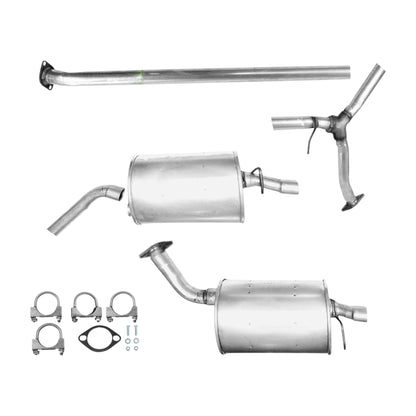 Kia Optima 2.4L 2011-2013 (Fabrication coréenne uniquement) Silencieux latéraux avec collecteur en Y