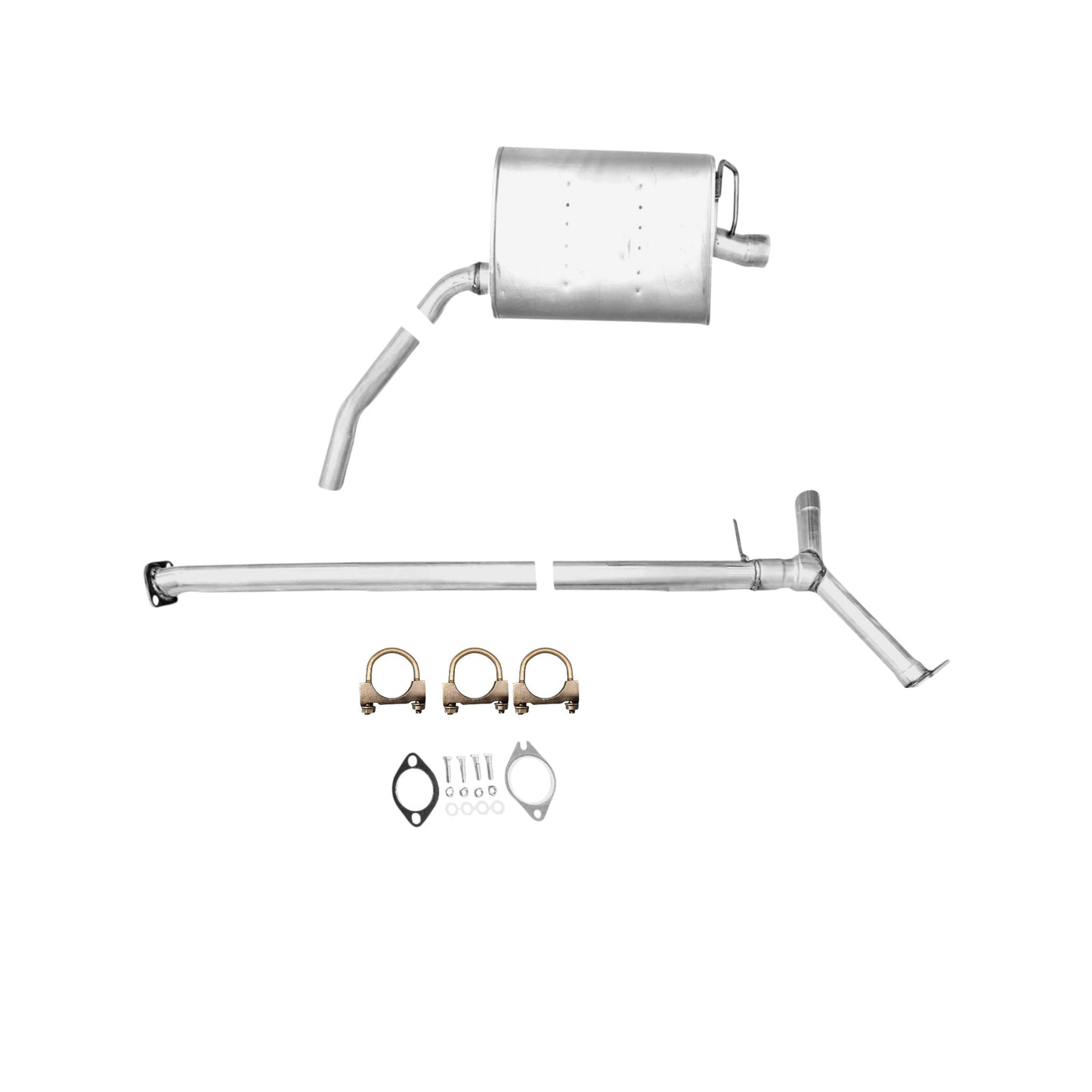 Silencieux gauche et droit avec tuyau en Y pour Hyundai Sonata 2.0L (2011) (Turbo)