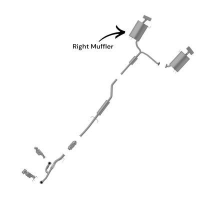 Acura TSX 2.4L (2009-2014) Right Side Muffler
