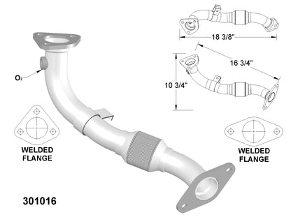 Fits 2001 2002 Kia Rio 1.5L V4 Front Flex Pipe