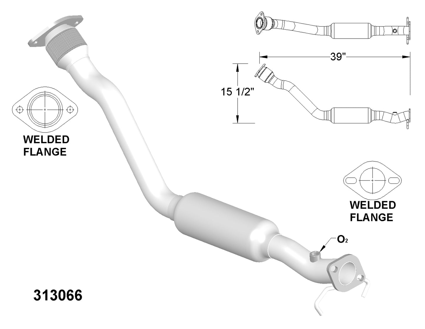 Fits 1997 To 2003 Pontiac Grand Prix 3.1L V6 Catalytic Converter With Flex