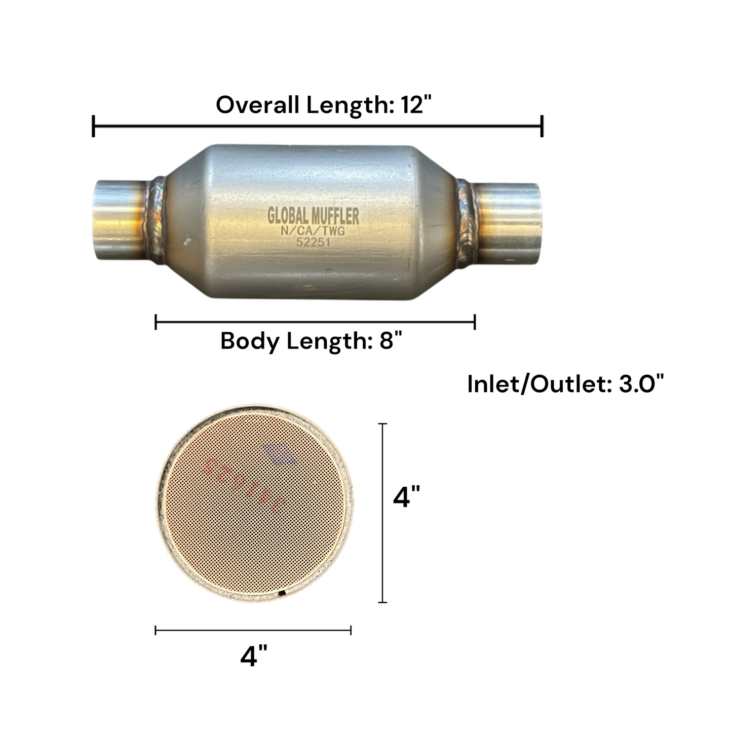 OEM Grade Federal / EPA Compliant Universal Catalytic Converter