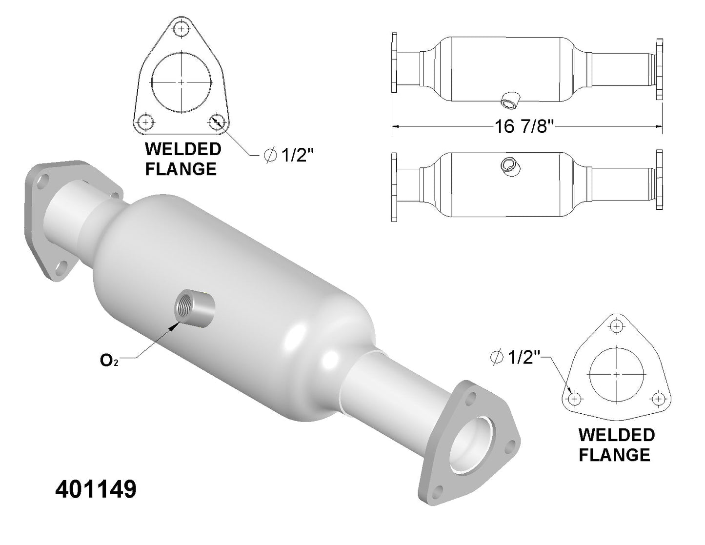 Acura TL 3.2L 1999-2003 Catalytic Converter