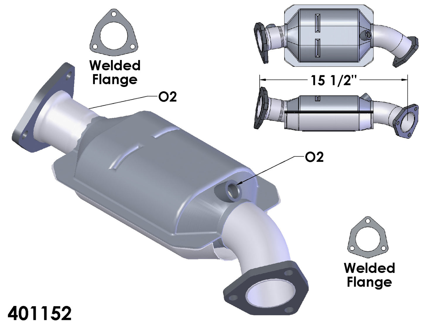 Volkswagen Passat 1998 to 2005 1.8L Turbocharged Catalytic Converter