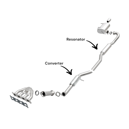 Mitsubishi Outlander 2.4L (2008-2010) Catalytic Converter and Resonator (AWD)