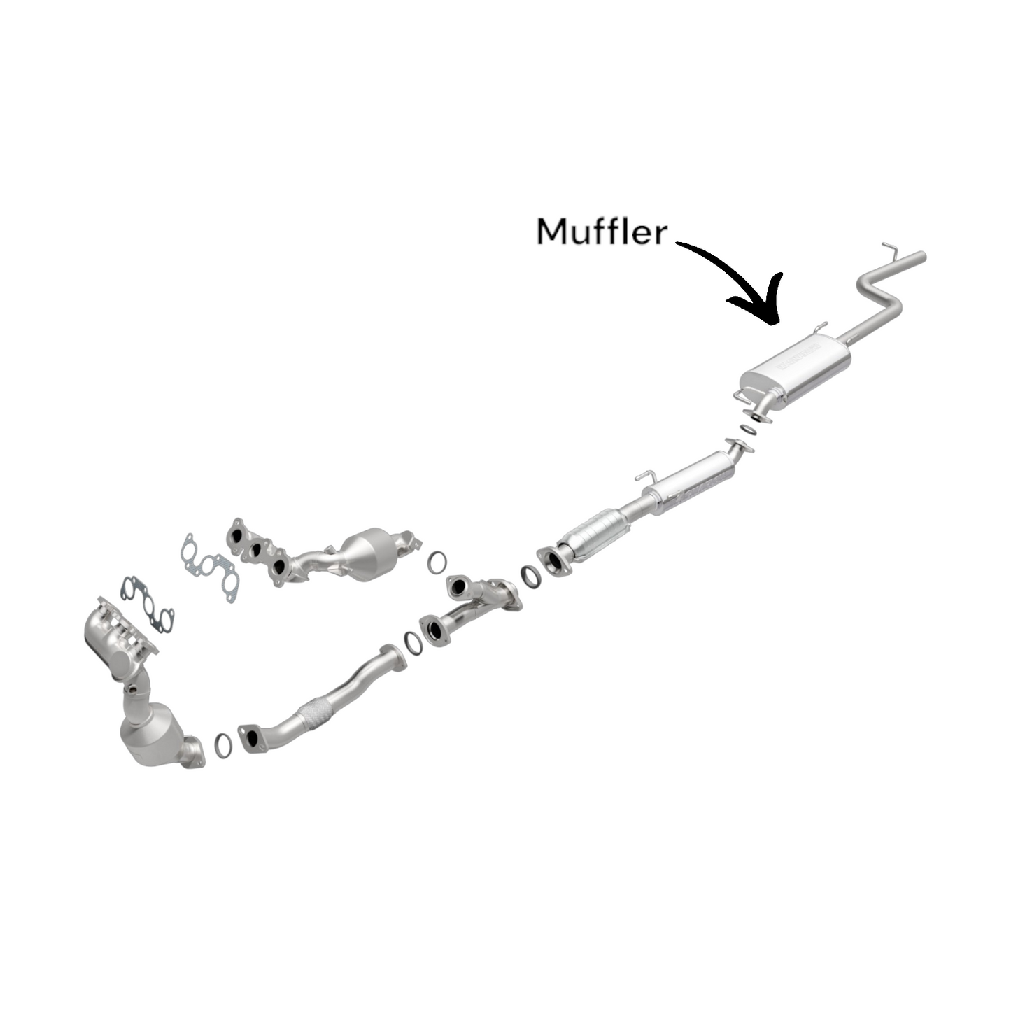 Toyota Sienna 3.3L (2004-2006) AWD Muffler Assembly (Muffler & Resonator)