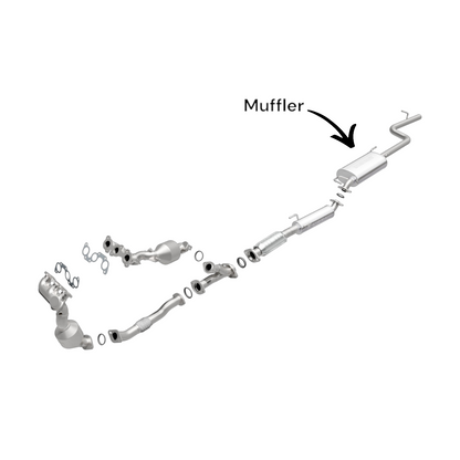 Toyota Sienna 3.3L (2004-2006) AWD Muffler Assembly (Muffler & Resonator)
