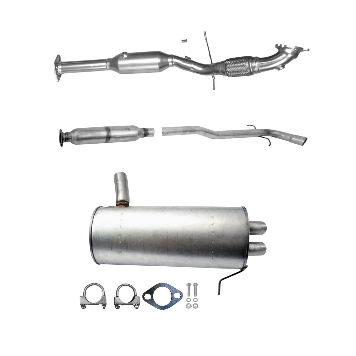 Volvo XC90 2.5L (2003-2006) (FWD) ( Turbo) Flex pipe with Converter, Resonator and Muffler