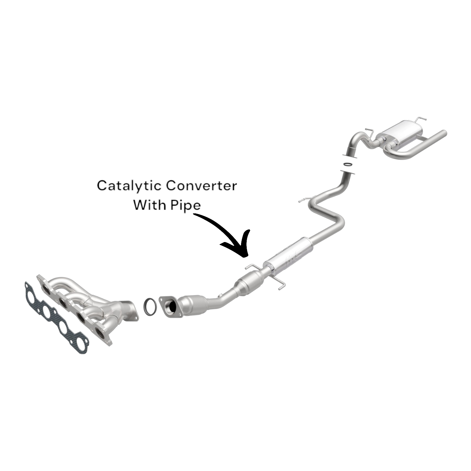 Toyota Yaris 1.5L  (Sedan) (2007-2010) Catalytic Converter With Pipe