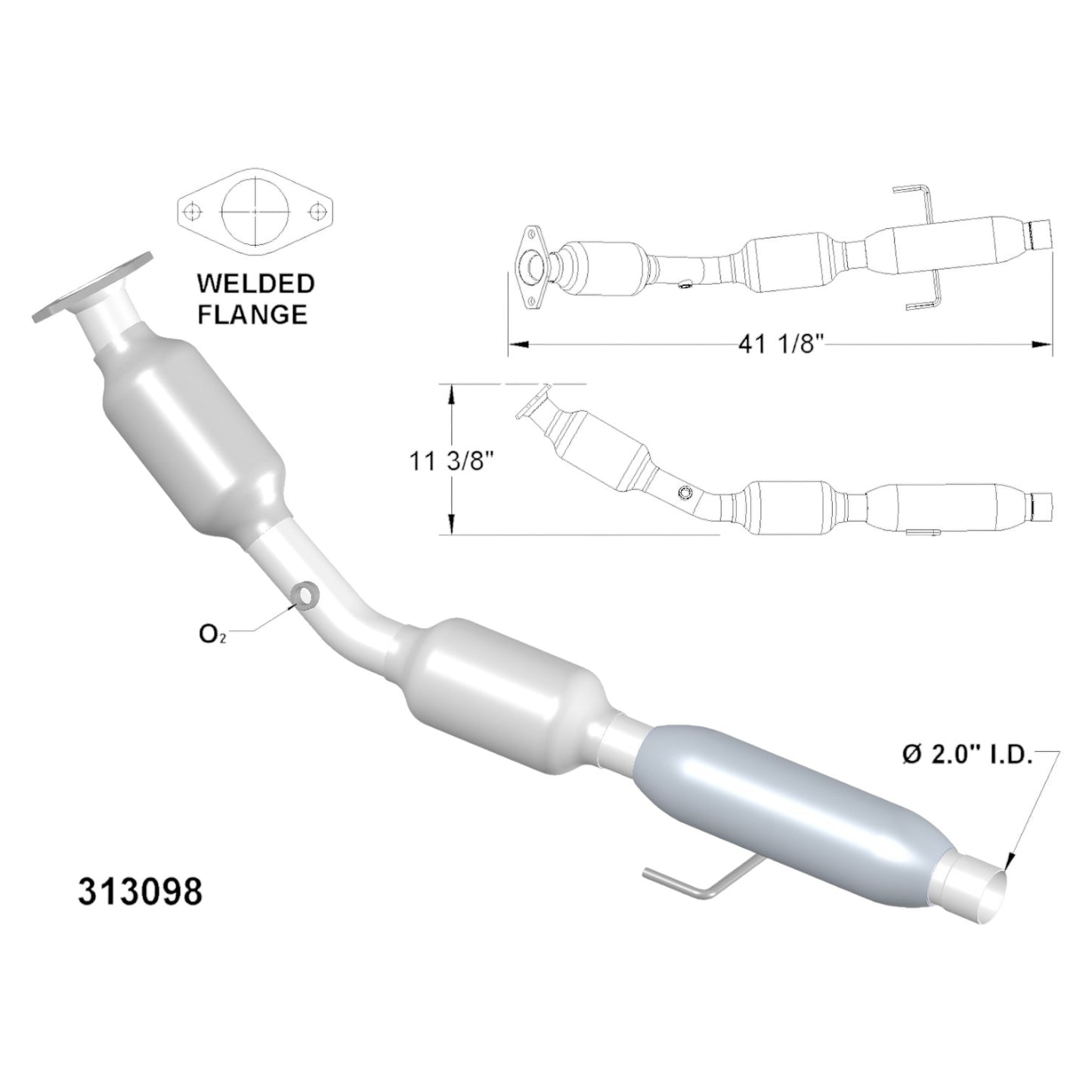 Toyota Yaris 1.5L  (Sedan) (2007-2010) Catalytic Converter With Pipe
