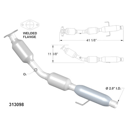 Toyota Yaris 1.5L  (Sedan) (2007-2010) Catalytic Converter With Pipe
