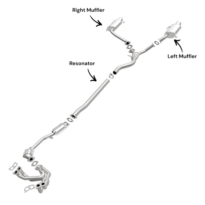 Subaru Outback 2.5L (2006-2009) Resonator with Y-Pipe and Muffler