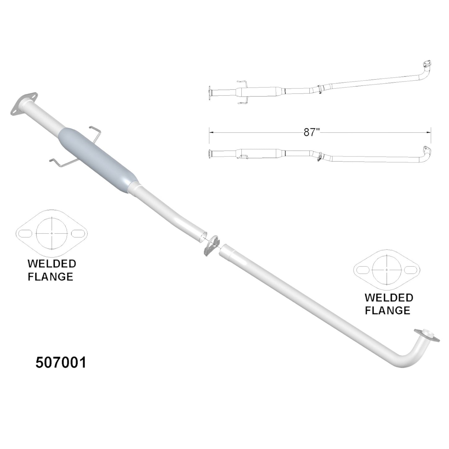 Toyota Camry 2.4L & 3.0L (2002-2006) Resonator Pipe