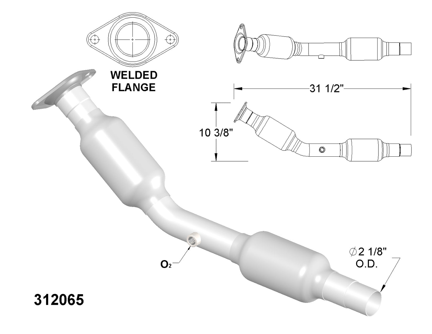 Pontiac Vibe 1.8L 2009-2010 Catalytic Converter