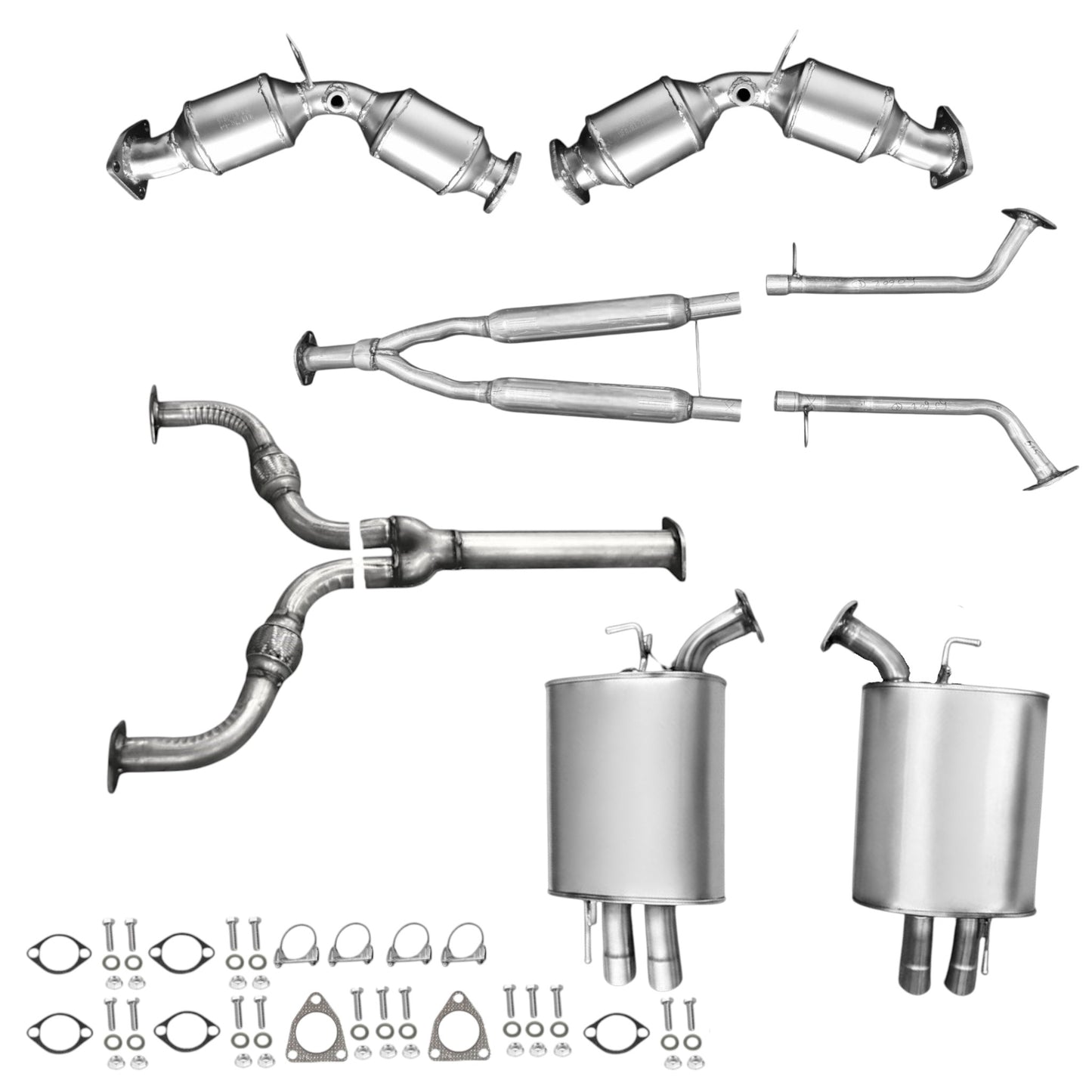Infiniti M35 3.5L (2006-2008) Manifold Converters, Flex Y-Pipe, Resonator and Both Side Mufflers