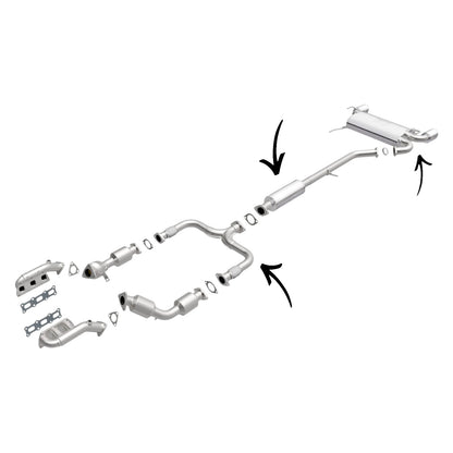 Infiniti G35 3.5L Coupe RWD 2003-2007 Catalytic Converter, Y-Flex Pipe and Muffler