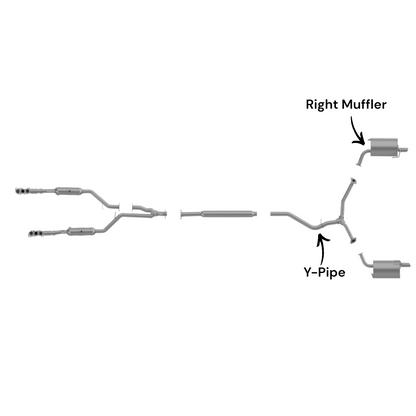 Subaru Tribeca 3.6L (2008-2014) Y-Pipe and Right Muffler