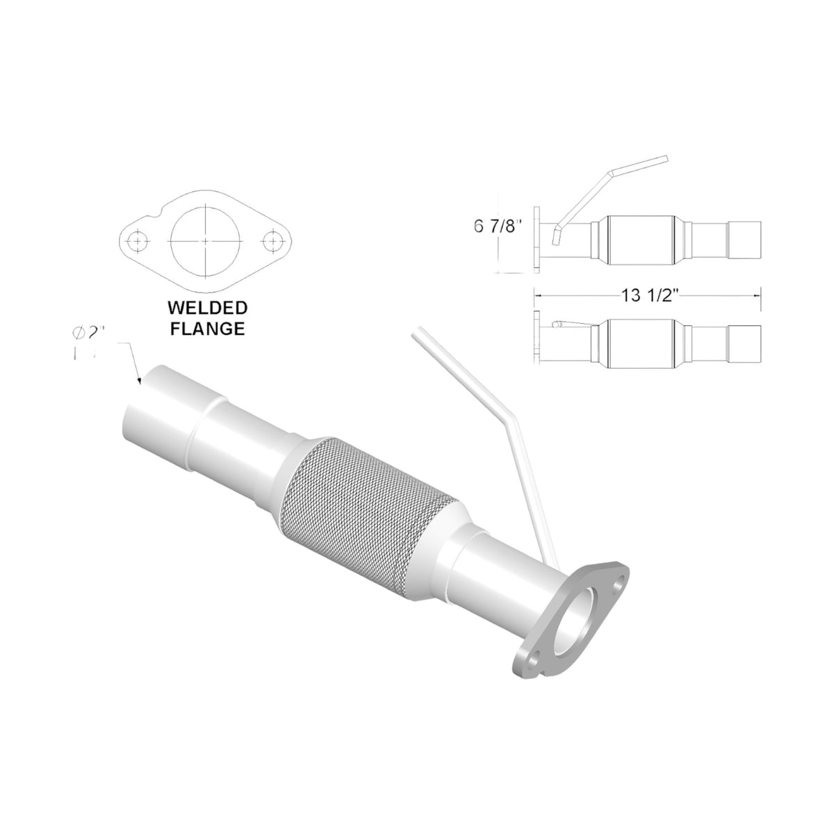 2035503 Ford Escape 3.0L (2001-2007) Flex Pipe (Half) – Global Muffler