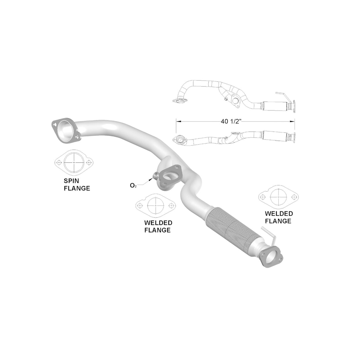 2035503 Ford Escape 3.0L (2007-2008) Flex Y-Pipe – Global Muffler