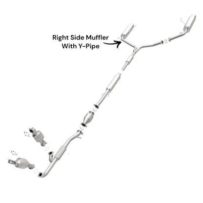 Acura TL 3.5L (2009-2014) Right Side Muffler With Y-Pipe