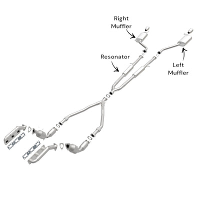 Infiniti M45 4.5L (2006-2010) Y pipe Resonator, Left And Right Side Muffler.