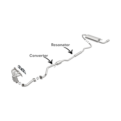 Toyota Matrix XR 1.8L (2003-2006) AWD Catalytic Converter And Resonator