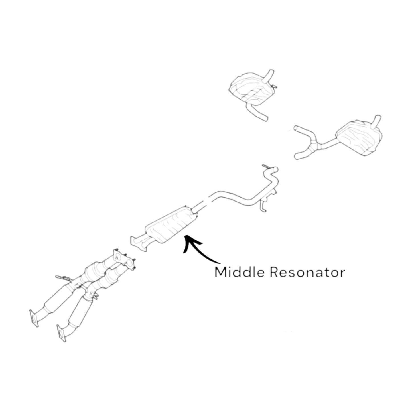 Résonateur intermédiaire Volvo XC70 3.2L (2008-2009)