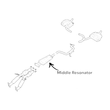 Résonateur intermédiaire Volvo XC70 3.2L (2008-2009)