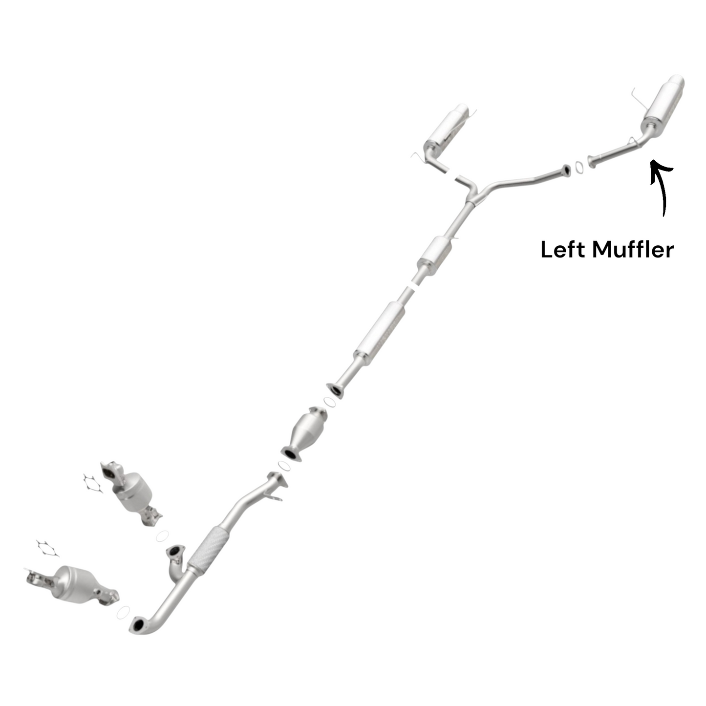 Honda Accord 3.0L (2005) (Sedan) (FULL HYBRID) Left side Muffler