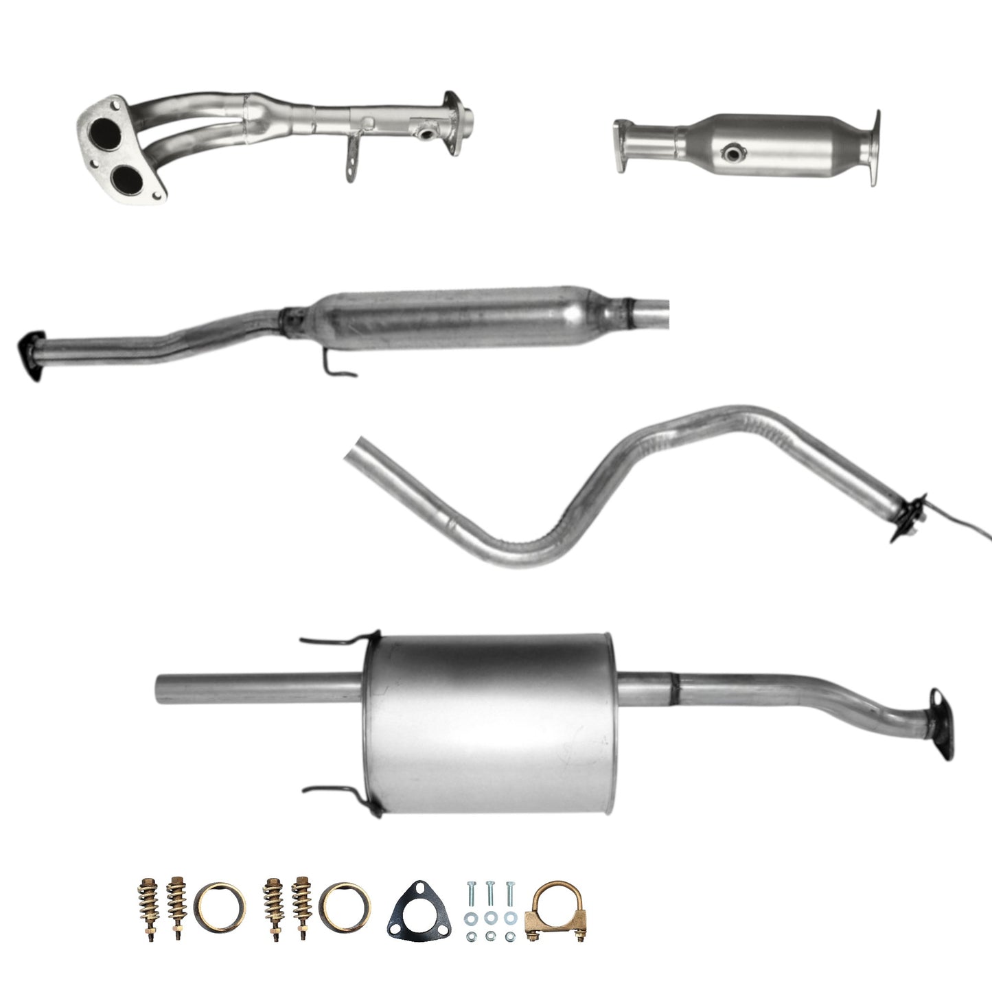 Honda Civic 1.6L (1999-2000) (Except: SI Sub Model Only) Y-Pipe, Catalytic Converter, Resonator and Muffler