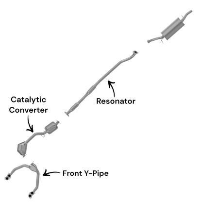 Subaru Baja 2.5L (2003) (Non-Turbo) Front Y-Pipe, Catalytic Converter and Resonator